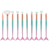 Mermaid Brush Set - 10 Pcs.