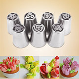 Gadify - Tulip Icing Piping Nozzles Cake Decoration Tips 3d - 7Pcs