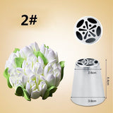 Gadify - Tulip Icing Piping Nozzles Cake Decoration Tips 3d - 7Pcs