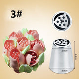 Gadify - Tulip Icing Piping Nozzles Cake Decoration Tips 3d - 7Pcs