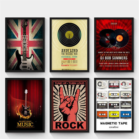 Poster music vintage - FREE SHIPPING