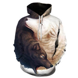 Yin Yang Wolf Hoodie